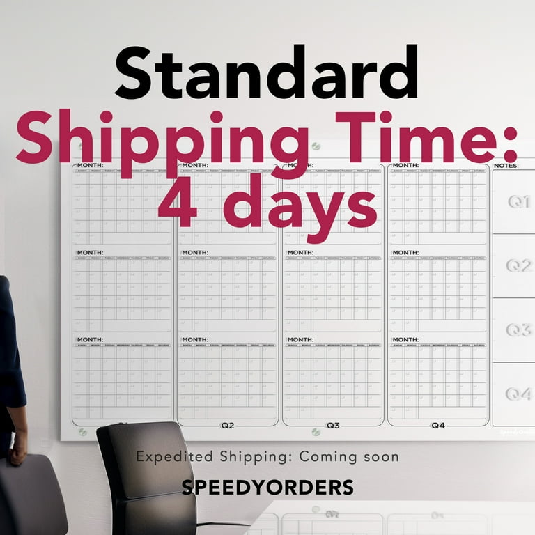 Year Quarter Wall Calendar Giant Acrylic Dry Erase 12 Months Undated Calendar for Wall With Mounting Hardware - Walmart.com year-quarter-wall-calendar-giant-acrylic-dry-erase-12-months-undated-calendar-for-wall-with-mounting-hardware-walmart-com