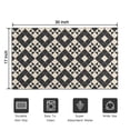 thumbnail image 5 of Black Beige Checkerboard Checkered Pattern Door Rugs,Washable Non Slip Door Mats Indoor,Decorative Door Mats,Entry Mat Indoor for Entrance,Bedroom,Kitchen,Bathroom,17"x30", 5 of 6