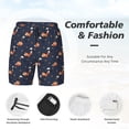 thumbnail image 5 of Lsque Mens Swim Trunks Cartoon Fox Pattern - Bathing Suit Compression Liner - Beach Swim Shorts Swimwear - (S-3XL) - Stretch Quick Dry -Small, 5 of 9
