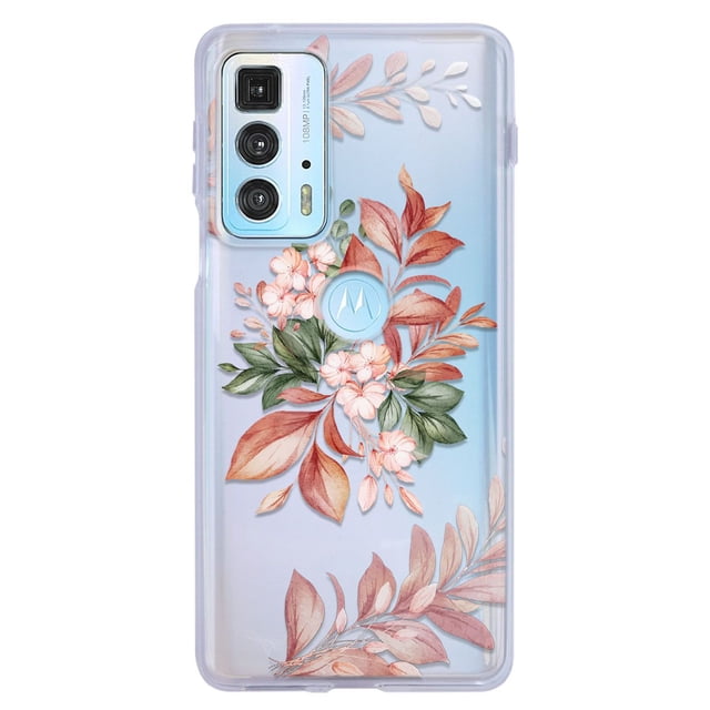 Funda Para Moto EDGE 20 Pro Flores, Uso Rudo, InstaCase Protector para Moto EDGE 20 Pro Antigolpes, Case Flores