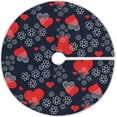 thumbnail image 1 of FMSHPON Valentine's Day Romantic Love Heart Flower Xmas Christmas Tree Skirt Stand Mat for Holiday Party Decoration Indoor Outdoor 36 inches, 1 of 6