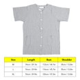 thumbnail image 4 of Shoulder Surgery Recovery Shirt Easy Put On Take Off Unisex Post Surgery Short Sleeve Top Light Grey, 4 of 7