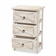 thumbnail image 2 of Baxton Studio Tracen Rustic and Modern Light Brown Wood 3-Drawer Storage Unit, 2 of 8