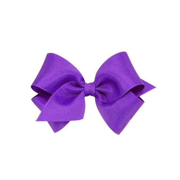 Moño pequeño Wee Ones 15 grosgrain azul purpura 4 x 3
