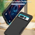 thumbnail image 2 of Case Compatible for Google Pixel 7 Case, Dual-Layer Protective Shockproof Heavy-Duty Bumper Phone Case Cover for Google Pixel 7 Case - Black, 2 of 11