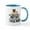 White/Blue Inside, variant on CafePress - Pug Mom Mugs - 11 oz Ceramic Mug - Novelty Coffee Tea Cup