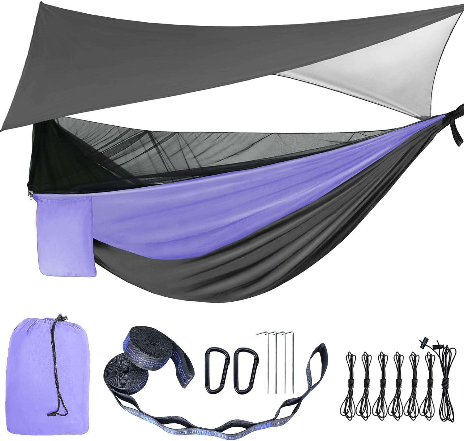 Camping Hammock Hammocks with Mosquito Net Tent and Rain Fly Tarp