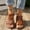 Brown, variant on Women's Soft-Soled Flat Sandals Peep-Toe Comfort Beach Vacation Shoes Non-Slip Travel Sandals with Contrast Ankle Strap(White, 9)