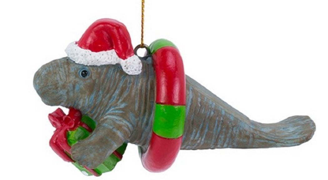 Manatee Christmas Ornament 