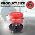 thumbnail image 4 of PowerSmart 300-pound Capacity Rolling Mechanic Stool Adjustable Height, Pneumatic with Wheels,PS1101, 4 of 7