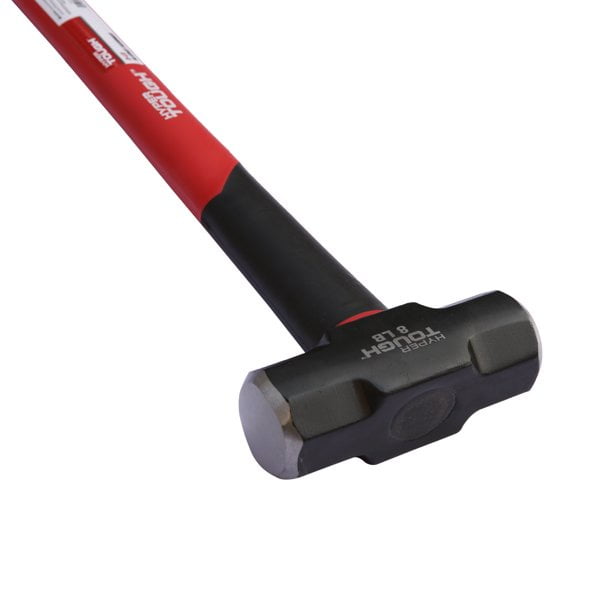 Hyper Tough 8lb Sledge Hammer with Fiberglass Handle and Steel