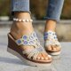 thumbnail image 2 of WILLBEST Sandalias De Mujer De Playa Sandalias De Cuña De Moda Para Mujer Sandalias De Cuña Con Tiras Y Tacones Altos, 2 of 8