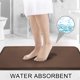 thumbnail image 3 of Juego de alfombras de baño FEELSO de espuma viscoelástica de 3 piezas, color marrón, 3 of 7