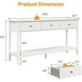 thumbnail image 2 of May in Color Fluted Console Table with 3 Drawers, Modern White Entryway Table with Storage Shelf, for Living Room, Entryway, Hallway, 2 of 9