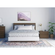 Nexera Sephia 3 Piece Queen Size Bedroom Set, Walnut and White
