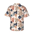 thumbnail image 3 of Daiia Watercolor Plants Hawaiian Shirt for Men Gentle Cotton Regular Short Sleeve Casual-XX-Large, 3 of 9