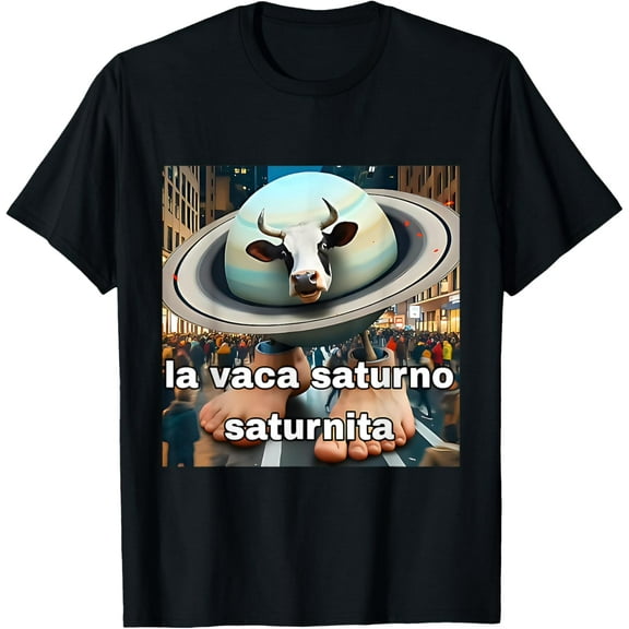 DOPASHIRT La Vaca Saturno Saturnita - Italian Brainrot T-Shirt Unisex S-5XL Hot Trending Shirt, Vintage Birthday Gift