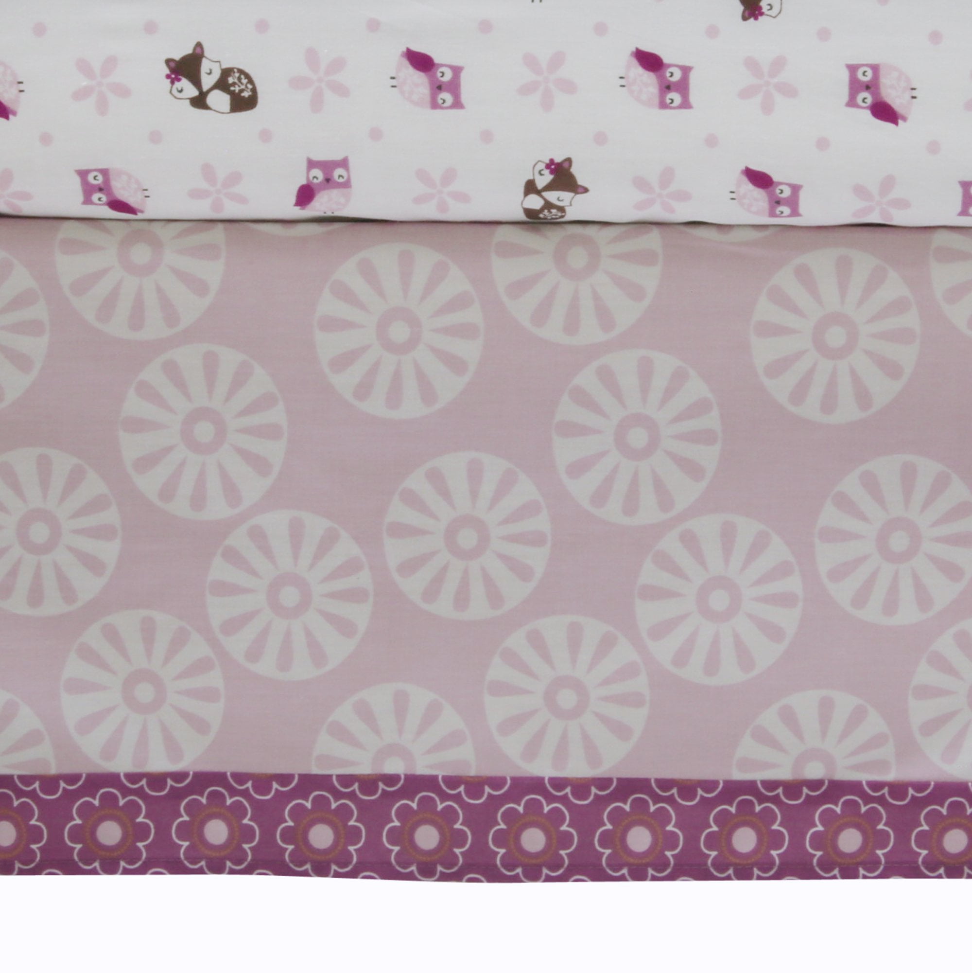 Bedtime Originals Lavender Woods 3-Piece Crib Bedding Set - Pink, Purple