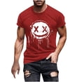 thumbnail image 2 of Blusas y camisas de manga corta y cuello redondo para hombre. Blusas/camisetas de manga corta con cuello redondo y estampado de Halloween para hombre. Blusa para hombre., 2 of 5