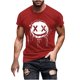 thumbnail image 2 of Blusas y camisas de manga corta y cuello redondo para hombre. Blusas/camisetas de manga corta con cuello redondo y estampado de Halloween para hombre. Blusa para hombre., 2 of 5