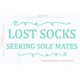 thumbnail image 3 of Lost Socks Seeking Sole Mates Vinyl Lettering Wall Decor Art Laundry Sticker Quote 23x12 -Inch Mint Green, 3 of 6