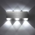 thumbnail image 2 of CHAO Aplique LED 6W Lámpara de pared moderna para interiores Cuadrado Arriba Abajo Iluminación de aluminio Luz decorativa para dormitorio Oficina Cama Pasillo Sala de estar Hotel Bar Blanco frío [Clas, 2 of 5