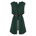thumbnail image 2 of Renaissance Priest Top for Men Sleeveless Tank Vest Romper Split Medieval Performance Party Outfit No Belt (X-Large, Green), 2 of 5