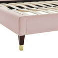 thumbnail image 6 of Platform Bed Frame, Full Size, Velvet, Pink, Modern Contemporary Urban Design, Bedroom Master Guest Suite, 6 of 7