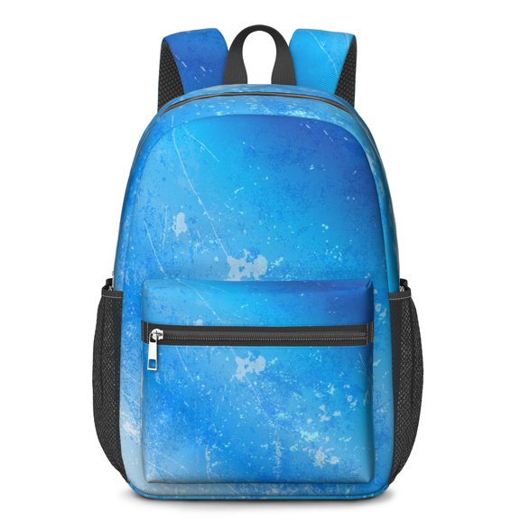 17 Inch Lightweight Backpack,PVC Waterproof Oxford Fabric, Ergonomically Designed, with Large Capacity, Frozen Aesthetic Pattern