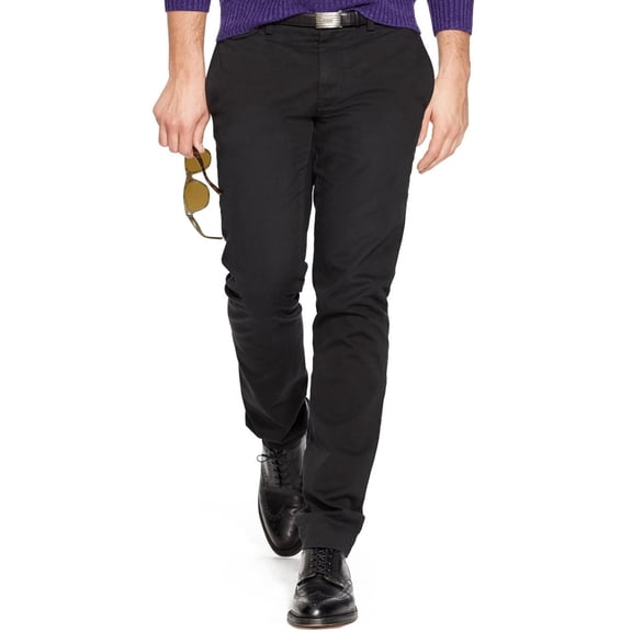 Ralph Lauren Men's Slim Fit Bedford Chino Pants Black Size 33X32