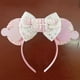 thumbnail image 5 of Diadema con orejas de Mickey Mouse para mujer, diadema con lentejuelas rojas, lazo de cumpleaños para niña, diademas de Minnie para bricolaje, accesorios para el cabello Disneyland, regalo para niños, 5 of 5
