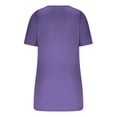 thumbnail image 4 of OSFVNOXV Summer Tops for Women Ribbed Knit Shirts Casual Button Up Crew Neck Short Sleeve Pullover Juniors Clothes, 4 of 4