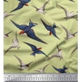 thumbnail image 1 of Soimoi Beige Rayon Fabric Flying Woodpecker Bird Print Fabric by the Yard 42 Inch Wide, 1 of 1