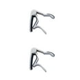 thumbnail image 2 of ZheElen 1Pcs Guitar Tuner Streamlined Aluminum Guitar String Clip Clamp with Stainless Steel Spring Silicone Handle silver 2Set, 2 of 6
