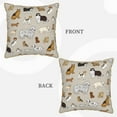 thumbnail image 3 of Xecao Dog Animal Print Soft Velvet Decorative Throw Pillow Covers, Square Cushion Cases for Bed, Sofa, Living Room, Car, and Indoor Outdoor Use-18"x18", 3 of 8