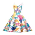 thumbnail image 4 of LRen Toddler Girl Sleeveless Easter Bunny Dress Girls Egg Print Summer Dress Maxi Spaghetti Strap Flowy Beach A Line Summer Casual Sundress, 4 of 4