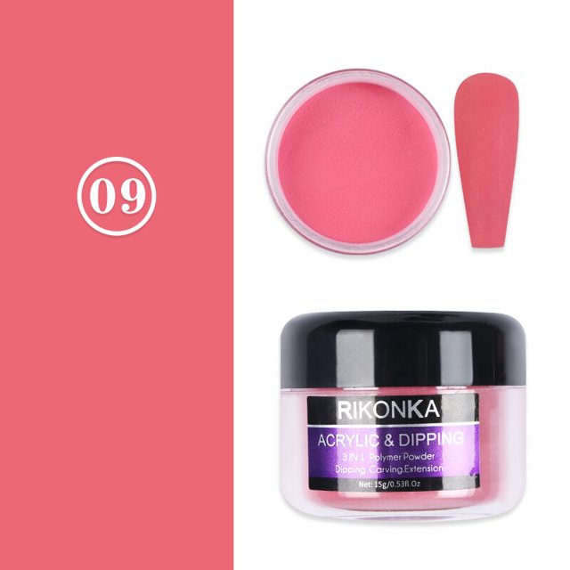 Polvo acrílico Rosa degradado para uñas, extensión de puntas de polímero, polvos de cristal para manicura profesional, accesorios de arte, 15g