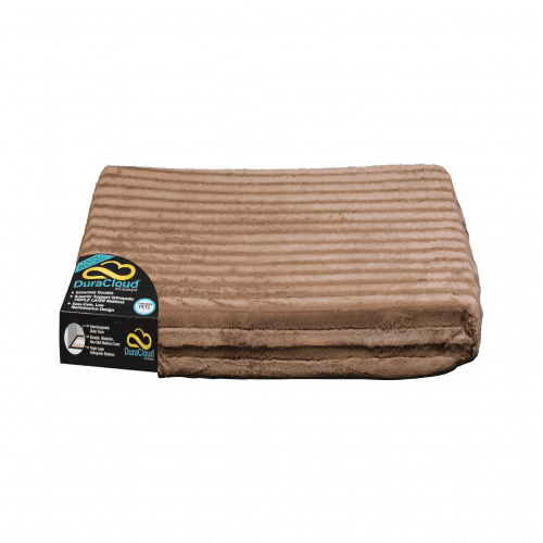 DuraCloud Pet Bed with Solid Stripe Contour Cover, Medium