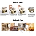 thumbnail image 4 of Home Ceramic Aromatherapy Burner Aroma Essential Oil Furnace Decoration with Candle HolderWhite, 4 of 5