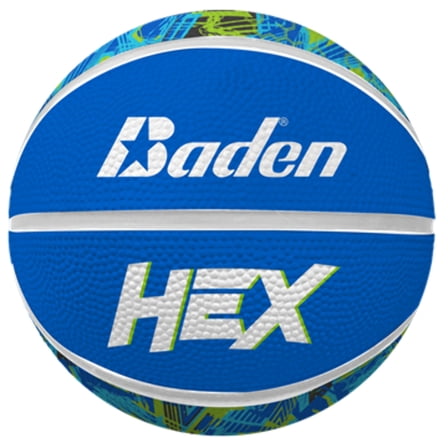 Micro Mini Rubber Basketball Hex BL/LIME/WHT