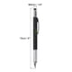 thumbnail image 2 of 4 piezas 6 en 1 herramienta multifuncional bolígrafo regalos para hombres con bolígrafo, regla, destornillador, stylus, negro, 2 of 5