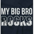 thumbnail image 2 of My Big Bro Rocks Cute Brother Romper Boys or Girls Infant Baby Brisco Brands 24M, 2 of 6