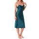 thumbnail image 4 of INSPIRE CHIC Vestido de dormir para mujeres, con dobladillo de cola de pez de satén sedoso, cuello de cowl, sin mangas, tirantes de espagueti, midi, quimono de salón, vestido de noche S Azul, 4 of 6