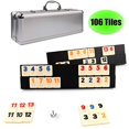 thumbnail image 1 of KAILE 106 Rummy Tiles Game, Rummy Cube Sets Travel Game Outlasting Color with Aluminum Case & 4 Anti-Skid Durable Trays for Kids and Families, 1 of 4