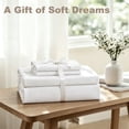 thumbnail image 6 of Jessy Home Bed Sheets Set 4 Piece Queen/Full Sheet Set White Cotton Blend Fitted Sheet, Flat Sheet & 2 Pillowcases Bedding Set, 6 of 11