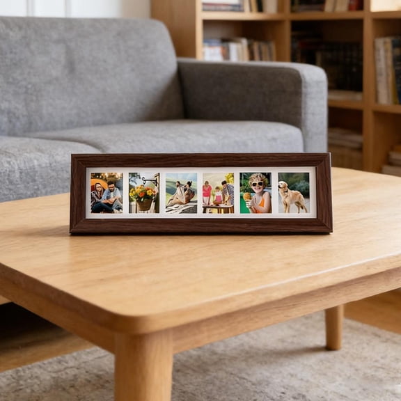 4x12 Wood Picture Frame for Wall Decor, New Chinese Style Rectangle Photo Display