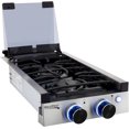 thumbnail image 1 of RecPro RV Built In Gas Cooktop | 2 Burner or 3 Burner | RV Cooktop Stove | 6,500 and 8,000 BTU Burners | Cover Included (Stainless Steel, 2-Burner), 1 of 8