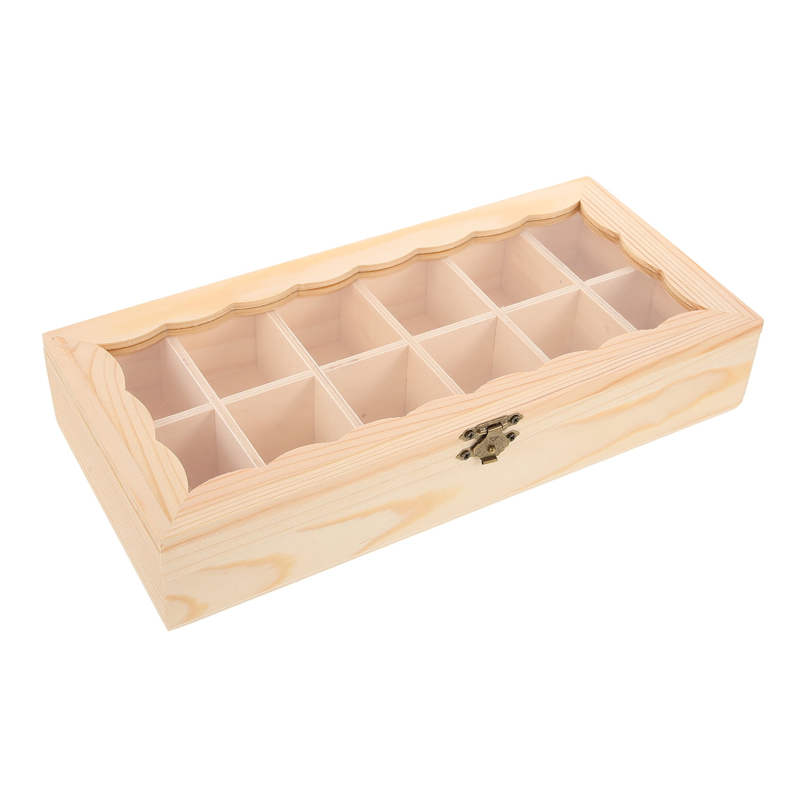 FESTFENDS 1Pack Craft Box in Transparent for Home Decor and Diy Projects