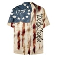 thumbnail image 5 of Linfrsh Mens 4th Of July Shirt Women Men Kids Patriotic American Flag Distressed T-Shirt(Beige,M), 5 of 6