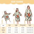 thumbnail image 4 of FORMRS Wearable Blanket Hoodie with Sleeves for Kids Cozy Flannel Sweatshirt, Large Red Floral Pattern, 4 of 7